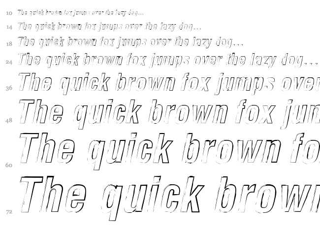 Newside FP font waterfall
